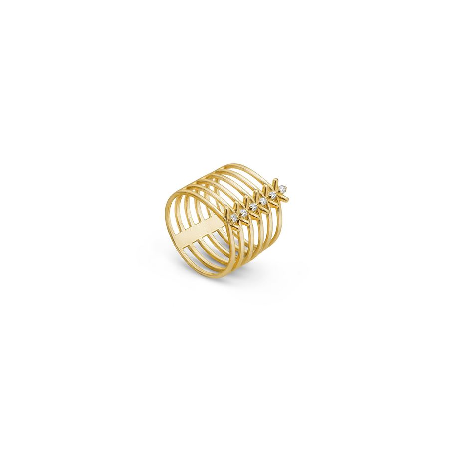 Anello 'Spinae' 6 elementi SPINAE | AN 6FAU18G CT 0,09